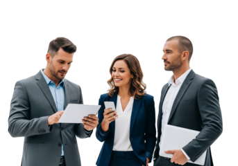 Business Team Using Digital Devices