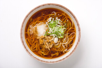 食堂のおろしそば（関東風つゆ）俯瞰写真