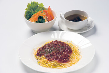 ミートソーススパゲッティ（パスタ）定食