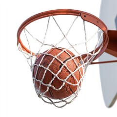 Basketball shot at hoop outdoor court sports photography clear day close-up view action capture