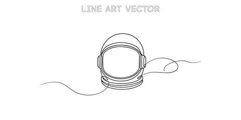 Astronaut line art drawing 