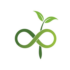 Sugar cane sprout with infinity leaf loop design