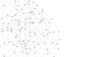 Abstract plexus background with connecting dots and lines. Global network connection