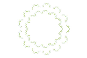2重円形ラインフレーム　緑 