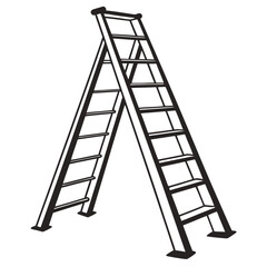 ladder on white background