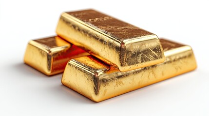 gold bars on a white background.
