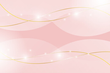 ピンクと金色ラインの華やかな背景素材