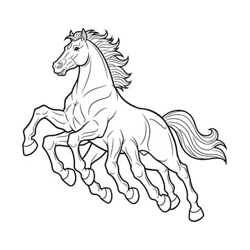 Sleipnir Eight-Legged Steed Coloring Page for Kids Norse Mythology Horse of Odin