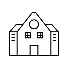 House  icon with white background vector stock illustration