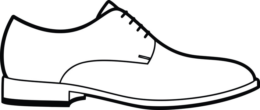 Classic dress shoe illustration isolated on transparent background, a timeless footwear design for formal occasions and professional attire, elegant and refined