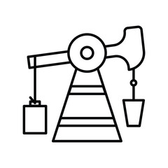 Oil Pump icon with white background vector stock illustration