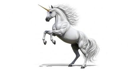 Unicorn isolated on white background