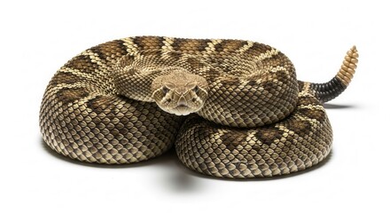 Obraz premium Rattlesnake isolated on white background
