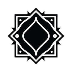 Arab Rug Symbol with Detailed Corners Art