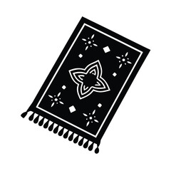 Arab Rug with Pattern and Tassels Icon
