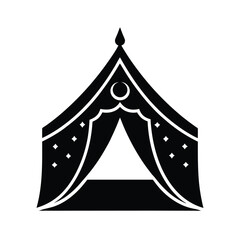 Arab Tent Carpet Symbol Vector Icon