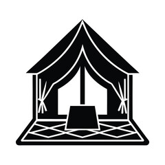 Arab Tent Interior Carpet Vector Design