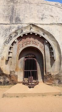 India, Bihar, Jehanabad, Makhdumpur, View of Ancient Rock cut Barabar Caves, Carved Bakc in 2nd BCE During  Maurya Empire.  