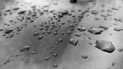 water drops on glass