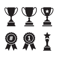 Trophy and Medal Icon Set