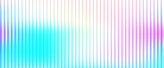 Corrugated iridescent background ribbed glass effect. Gradient textured abstract pattern. Rainbow prism effect wallpaper. Vector illustration modern geometric blurry design