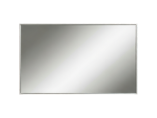Silver-framed blank rectangle with grey filling on a black background