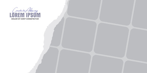 Pictures or photos frame collage, page grid layout abstract photo frames and digital photo wall template