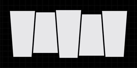 Pictures or photos frame collage, page grid layout abstract photo frames and digital photo wall template