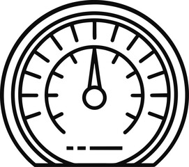speedometer outline vector illustration on white background