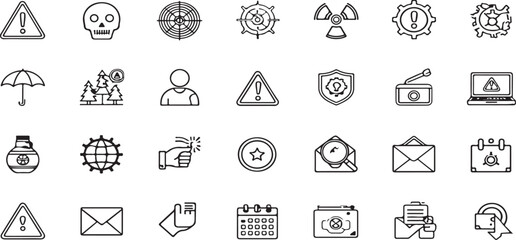 safety, security, hazard, warning, risk, alert, caution, danger, emergency, protection, defense, cyber security, data security, malware, virus, shield, lock, vector illustration  desgin icon 