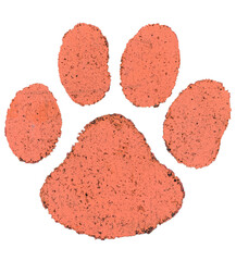 Vintage Orange Tiger Paw Print