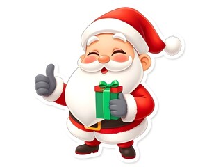 santa claus with gift