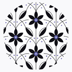Elegant jamdani floral tapestry seamless repeating pattern design