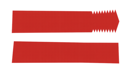 Bold red ribbon banners for dynamic text or design elements