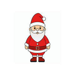 Cute cartoon santa claus character illustration