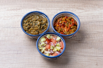 Trio salades marocaine traditionnel