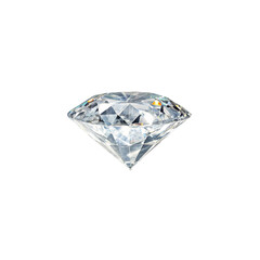 A sparkling diamond isolated on transparent background