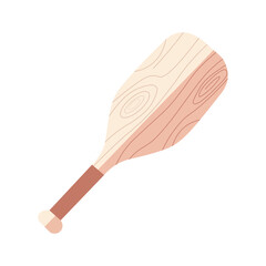 Wooden paddle illustration, simple and natural, perfect for rowing, camping, or outdoor-themed vector design projects.
