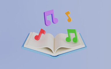 Music Book icon 3d illustration