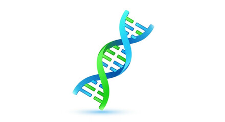 Illustration of a dna molecule, representing genetics, biology, and the building blocks of life, with a double helix structure