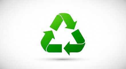 Green recycle sign, a universal symbol for recycling, environmental conservation, and sustainable practices, promoting ecofriendliness