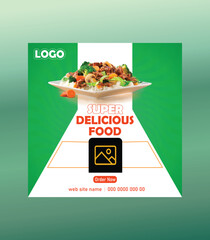 Social media Post Design, Food and restaurant social media Post design, Social media banner for food business. Food social media template for restaurant business. Modern social template post banner. 