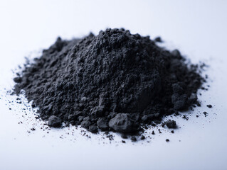 textured smear of black charcoal face mask