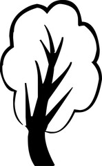 Simple stylized tree vector illustration