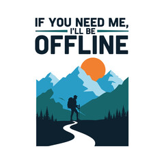 Hiker with backpack on mountain path hiking mountains