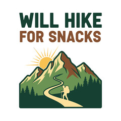 Hiker with backpack on mountain path hiking