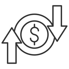 Profit Loss Outline Icon
