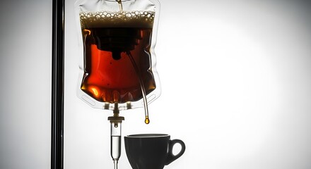 Coffee IV Drip - A Humorous Take on Caffeine Addiction.