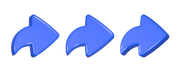 3d rendering design of  share ikon symbol in blue color