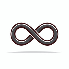 Infinity symbol vector illustration isolated on white background